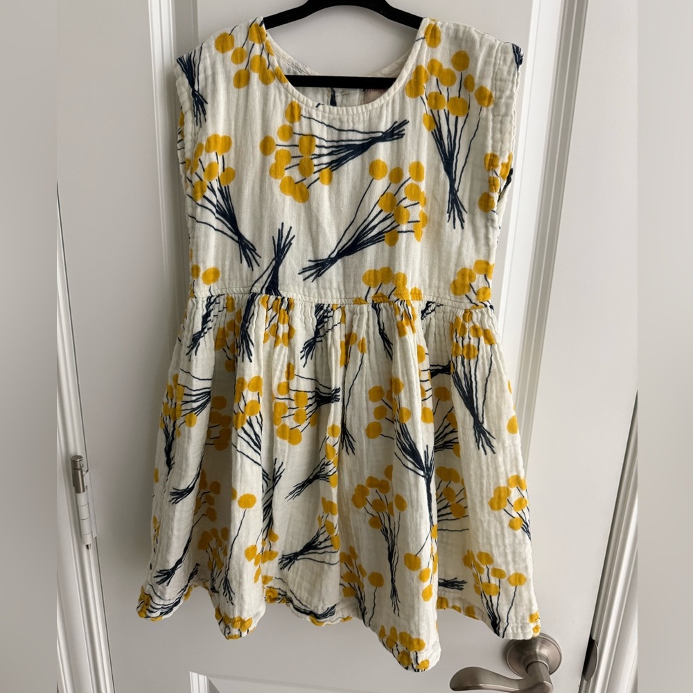 Pink Chicken Yellow and Blue Floral Dress